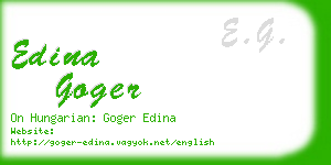 edina goger business card